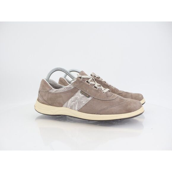 Mephisto Women's Liria Runoff Shoe Size 10.5 Oxford Tan Gray Snakeskin Sneaker - Picture 1 of 11